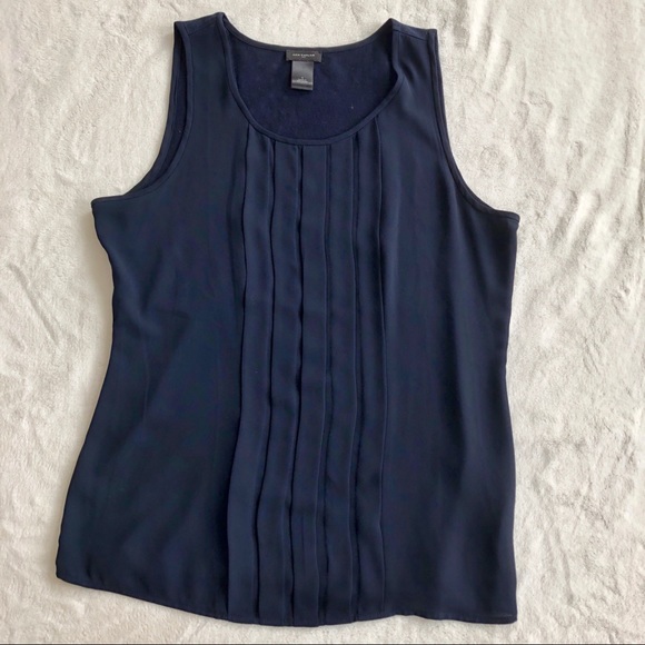 Ann Taylor pleat front tank top - Picture 1 of 4